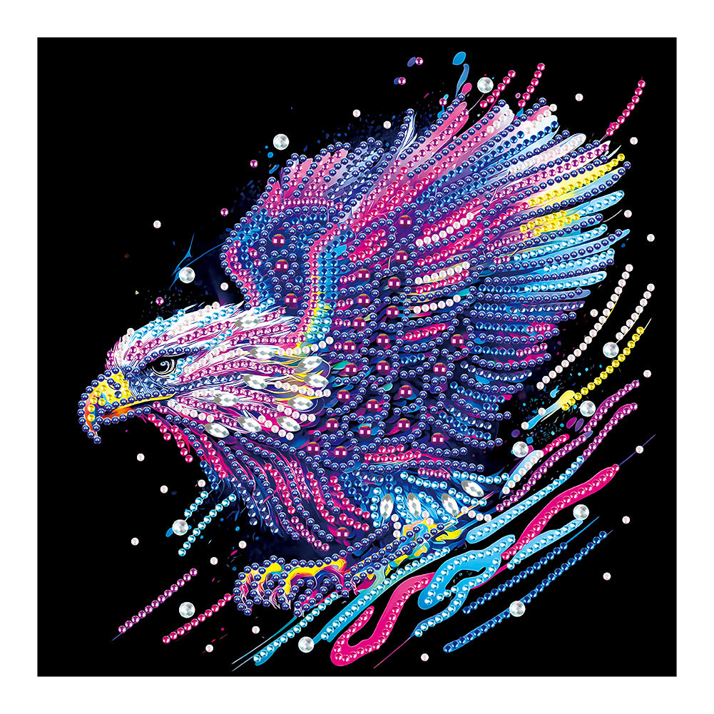 Diamond Painting - Partial Special Shaped - colored eagle (30*30CM)