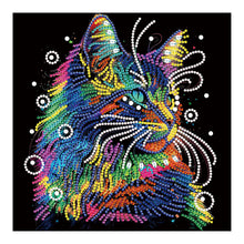 Load image into Gallery viewer, Diamond Painting - Partial Special Shaped - color cat (30*30CM)
