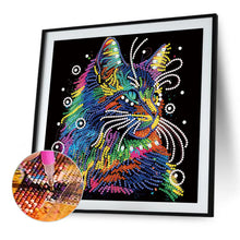 Load image into Gallery viewer, Diamond Painting - Partial Special Shaped - color cat (30*30CM)
