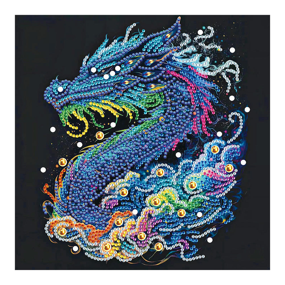 Diamond Painting - Partial Special Shaped - colorful chinese dragon (30*30CM)