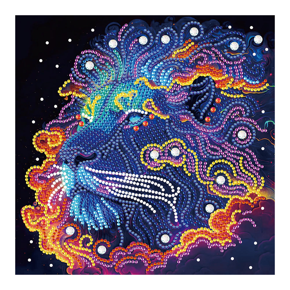 Diamond Painting - Partial Special Shaped - color lion (30*30CM)