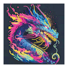 Load image into Gallery viewer, Diamond Painting - Partial Special Shaped - color dragon (30*30CM)
