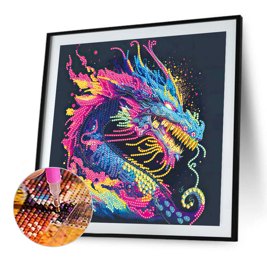 Diamond Painting - Partial Special Shaped - color dragon (30*30CM)