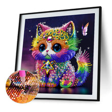 Load image into Gallery viewer, Diamond Painting - Partial Special Shaped - jeweled kitten (30*30CM)
