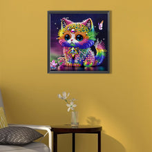 Load image into Gallery viewer, Diamond Painting - Partial Special Shaped - jeweled kitten (30*30CM)
