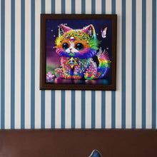 Load image into Gallery viewer, Diamond Painting - Partial Special Shaped - jeweled kitten (30*30CM)
