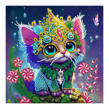 Load image into Gallery viewer, Diamond Painting - Partial Special Shaped - jeweled kitten (30*30CM)
