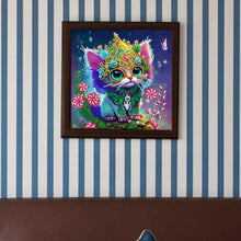 Load image into Gallery viewer, Diamond Painting - Partial Special Shaped - jeweled kitten (30*30CM)
