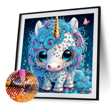 Load image into Gallery viewer, Diamond Painting - Partial Special Shaped - jeweled unicorn (30*30CM)
