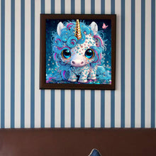 Load image into Gallery viewer, Diamond Painting - Partial Special Shaped - jeweled unicorn (30*30CM)
