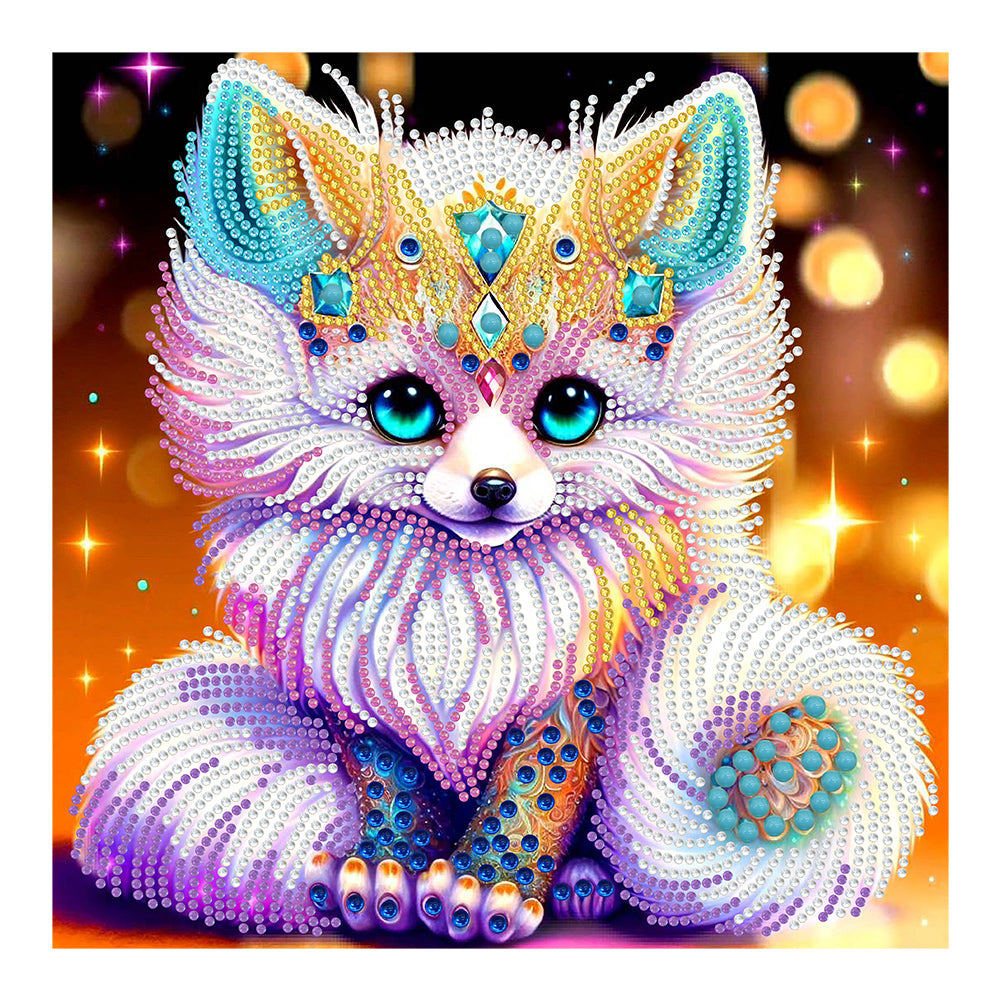 Diamond Painting - Partial Special Shaped - jeweled fox (30*30CM)