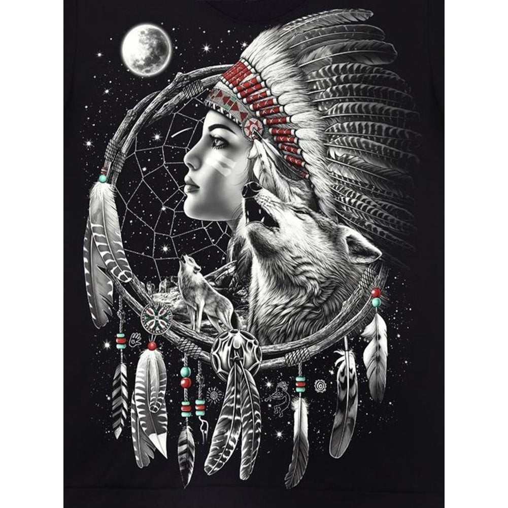 Diamond Painting - Full Round - indians (30*40CM)