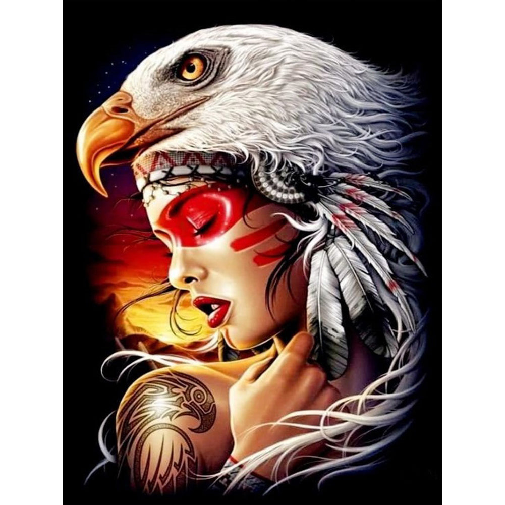 Diamond Painting - Full Round - indians (30*40CM)