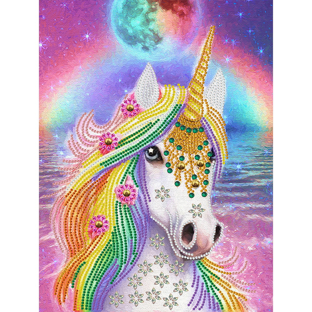 Diamond Painting - Partial Special Shaped - fantasy unicorn (30*40CM)
