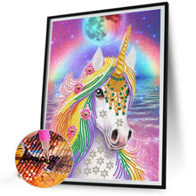 Load image into Gallery viewer, Diamond Painting - Partial Special Shaped - fantasy unicorn (30*40CM)
