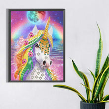 Load image into Gallery viewer, Diamond Painting - Partial Special Shaped - fantasy unicorn (30*40CM)
