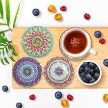 Load image into Gallery viewer, DIY Crystal Drink Coasters Reusable Creative with Holder for Tabletop Protection
