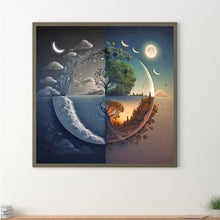 Load image into Gallery viewer, Diamond Painting - Full Round - Seasonal change chart of the sun and the moon (40*40CM)
