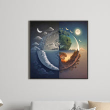 Load image into Gallery viewer, Diamond Painting - Full Round - Seasonal change chart of the sun and the moon (40*40CM)
