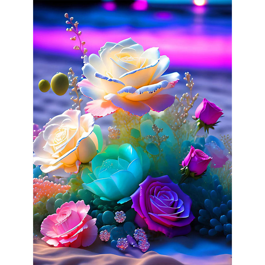 Diamond Painting - Full Round - Seaside Crystal Rose (30*40CM)