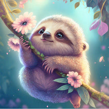 Load image into Gallery viewer, Diamond Painting - Full Round - happy little sloth (30*30CM)
