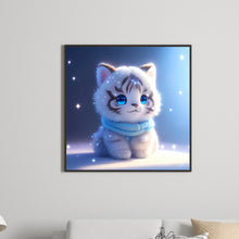 Load image into Gallery viewer, Diamond Painting - Full Round - happy little white tiger (30*30CM)
