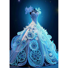 Load image into Gallery viewer, Diamond Painting - Partial Special Shaped - dream wedding dress (30*40CM)
