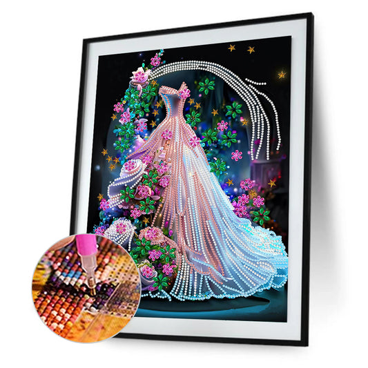 Diamond Painting - Partial Special Shaped - dream wedding dress (30*40CM)