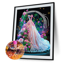 Load image into Gallery viewer, Diamond Painting - Partial Special Shaped - dream wedding dress (30*40CM)
