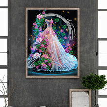 Load image into Gallery viewer, Diamond Painting - Partial Special Shaped - dream wedding dress (30*40CM)
