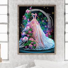 Load image into Gallery viewer, Diamond Painting - Partial Special Shaped - dream wedding dress (30*40CM)
