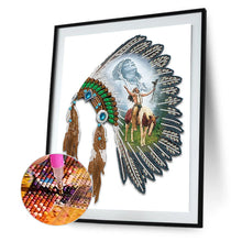 Load image into Gallery viewer, Diamond Painting - Partial Special Shaped - Indian style headgear (30*40cm)
