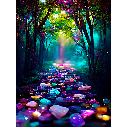 Diamond Painting - Full Round - Ziguang Mountain Forest (30*40CM)