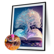 Load image into Gallery viewer, Diamond Painting - Full Round - book that grows out of a tree (40*50CM)
