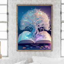 Load image into Gallery viewer, Diamond Painting - Full Round - book that grows out of a tree (40*50CM)
