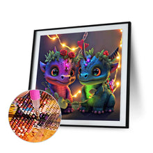 Load image into Gallery viewer, Diamond Painting - Full Round - two little dinosaurs (30*30CM)
