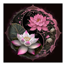 Load image into Gallery viewer, Diamond Painting - Full Round - Lotus Yin Yang Diagram (30*30CM)
