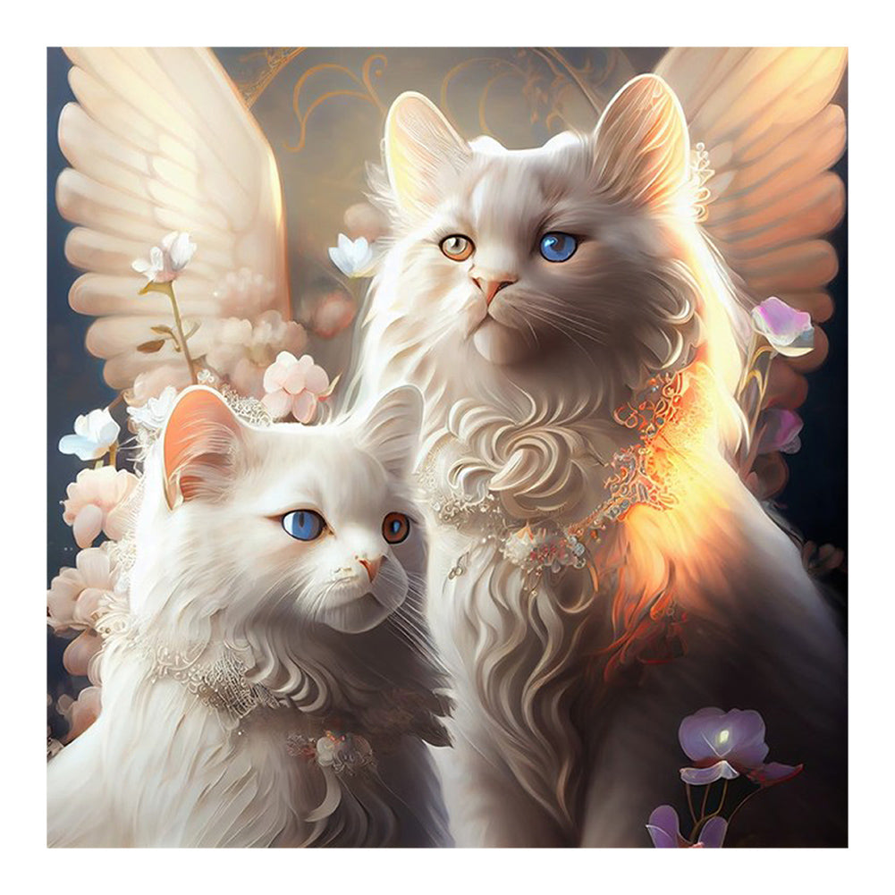 Diamond Painting - Full Round - angel cat (30*30CM)