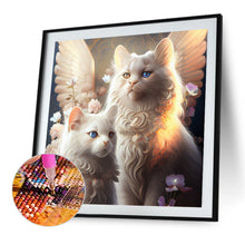 Load image into Gallery viewer, Diamond Painting - Full Round - angel cat (30*30CM)
