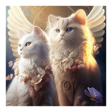 Load image into Gallery viewer, Diamond Painting - Full Round - angel cat (30*30CM)
