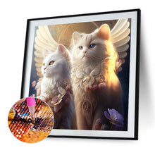 Load image into Gallery viewer, Diamond Painting - Full Round - angel cat (30*30CM)
