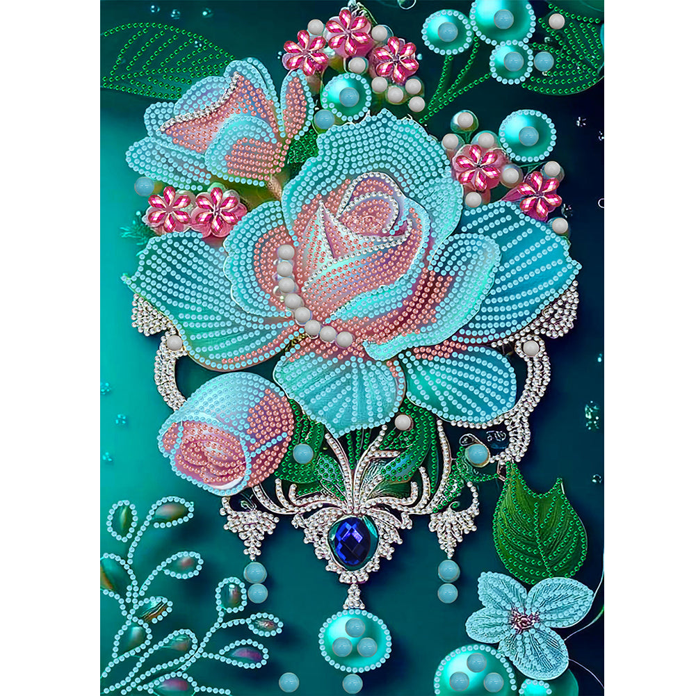 Diamond Painting - Partial Special Shaped - jewelry flower (30*40CM)