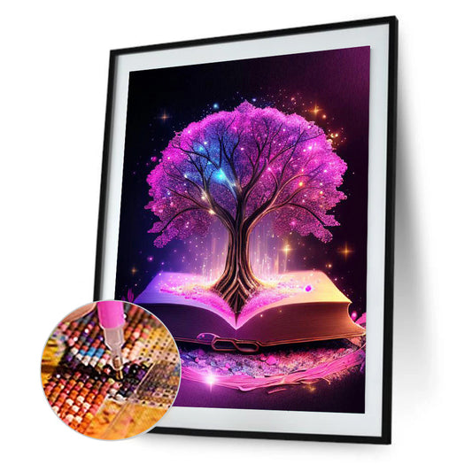 Diamond Painting - Full Round - magic book tree of life (30*40CM)