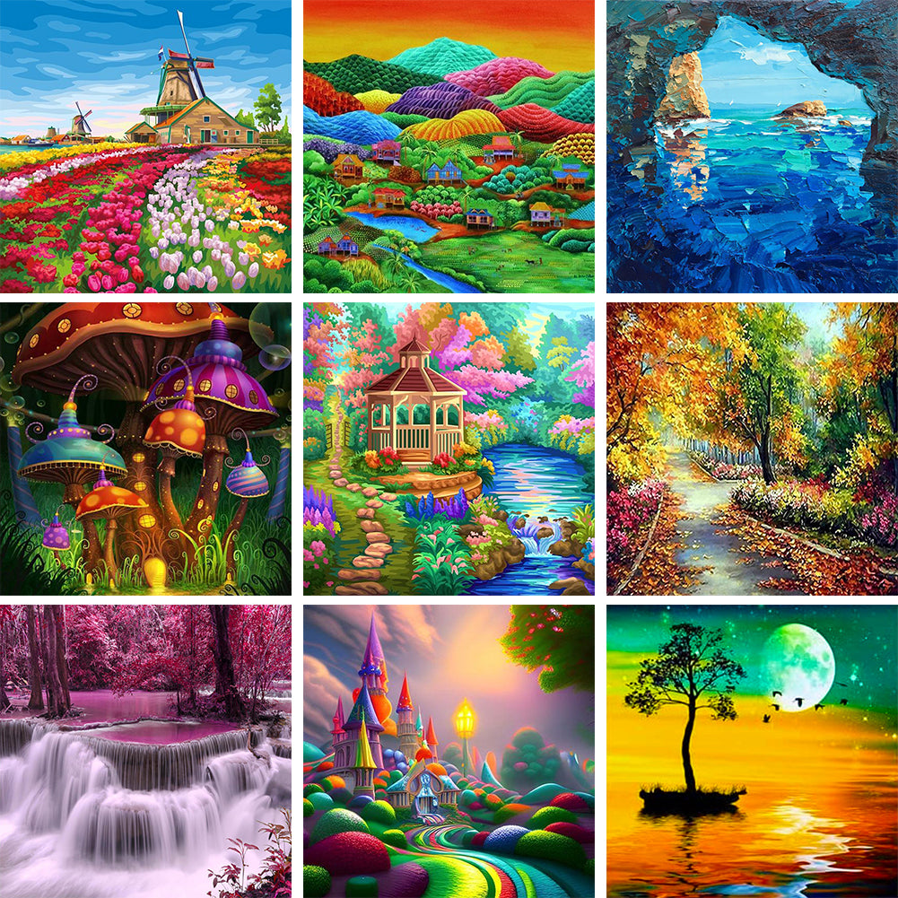 Diamond Painting - Full Round - park maple (30*30CM)