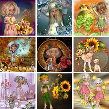 Load image into Gallery viewer, Diamond Painting - Full Round - cartoon girl (30*30CM)
