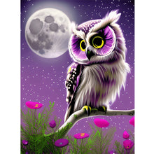 Load image into Gallery viewer, Diamond Painting - Full Round - owl with flowers (30*40CM)

