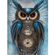 Load image into Gallery viewer, Diamond Painting - Full Round - owl with flowers (30*40CM)
