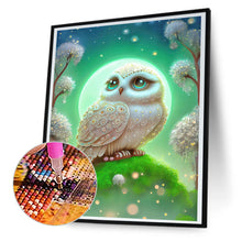 Load image into Gallery viewer, Diamond Painting - Full Round - owl with flowers (30*40CM)
