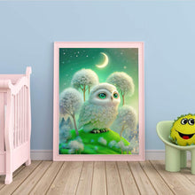 Load image into Gallery viewer, Diamond Painting - Full Round - owl with flowers (30*40CM)
