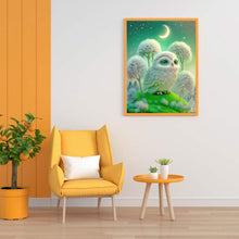 Load image into Gallery viewer, Diamond Painting - Full Round - owl with flowers (30*40CM)
